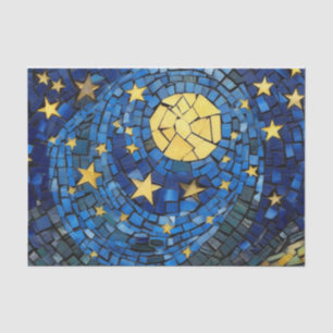 Papel De Seda Bue Night Stars Mosaic Decoupage