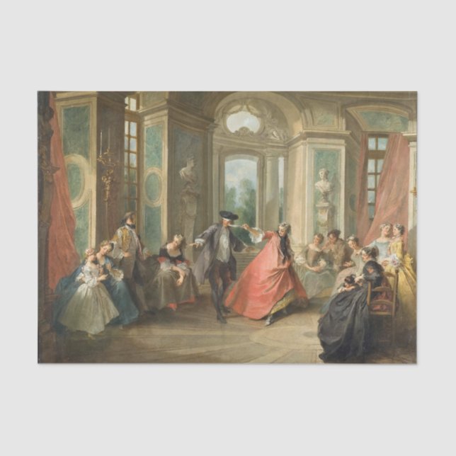 Papel De Seda Buff do Cego de Nicolas Lancret (Frente )