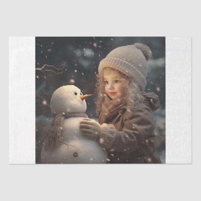 Papel De Seda Building a Snowman (Frente )