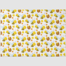 Papel De Seda Bumble Bee and Flowers