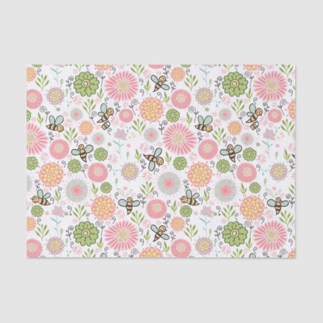 Papel De Seda Bumblebee Floral (Frente )