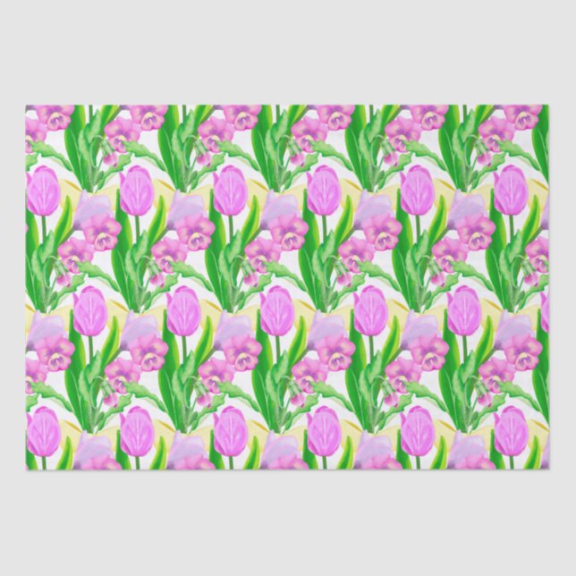 Papel De Seda Bunch of Spring Flowers (Frente )