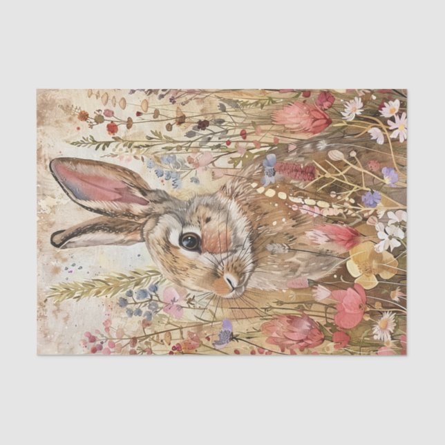 PAPEL DE SEDA BUNNY IN MEADOW DECOUPAGE (Frente )