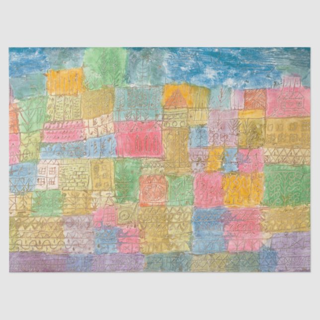 Papel De Seda Bunte Landschaft - Paul Klee (Frente )