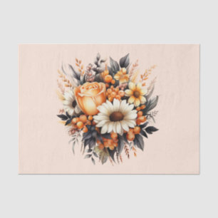 Papel De Seda Buquê da Cinza amarela laranja
