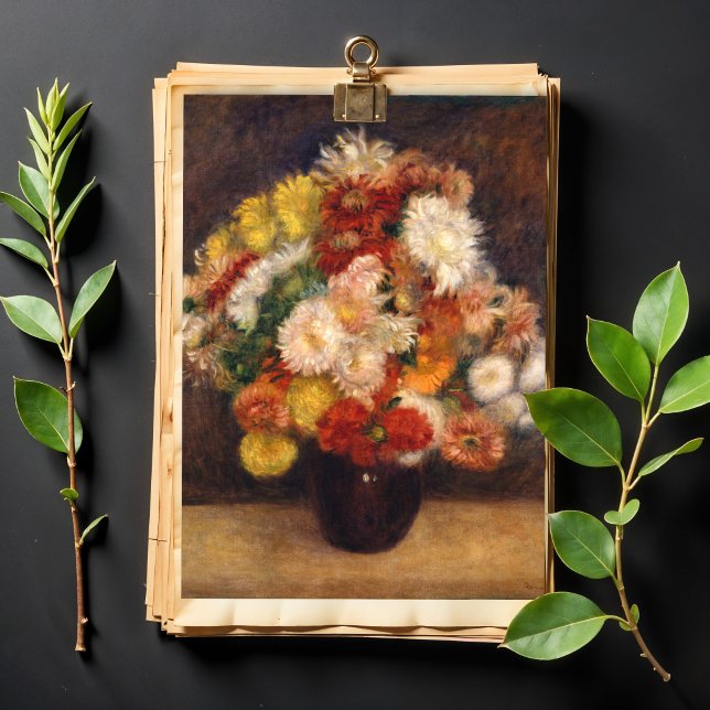 Papel De Seda Buquê de Crisântemos  Renoir (Criador carregado)