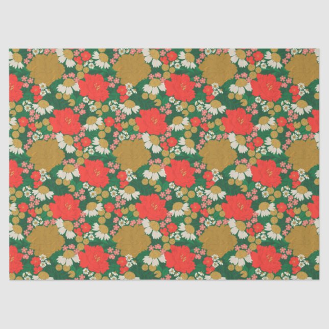 Papel De Seda Buquê de Flores (Frente )