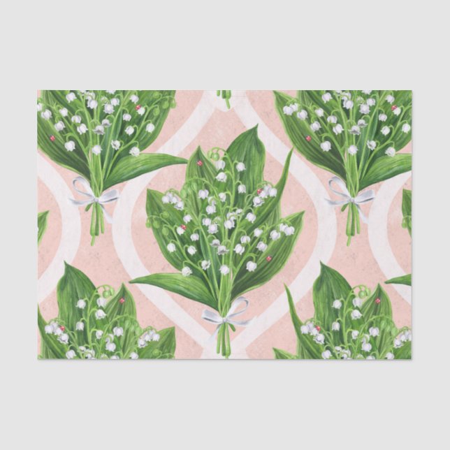 Papel De Seda Buquê de lilly das flores do vale a rosa (Frente )
