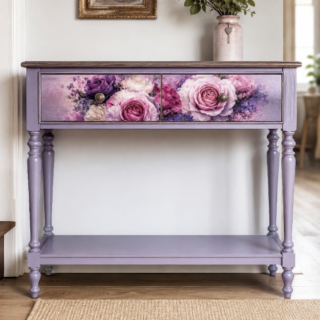 Papel De Seda Buquê de Rosa Lavanda Rubor Decoupage (Criador carregado)