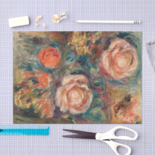 Papel De Seda Buquê de Rosas   Renoir