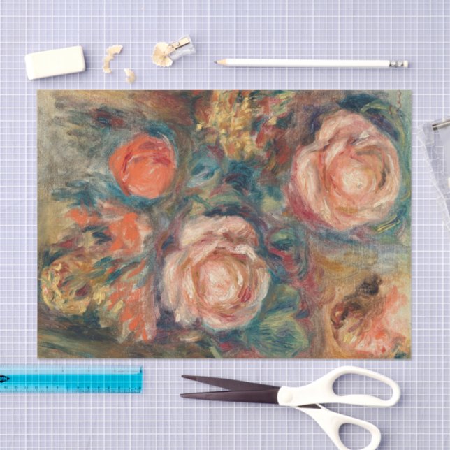 Papel De Seda Buquê de Rosas | Renoir (Arte )