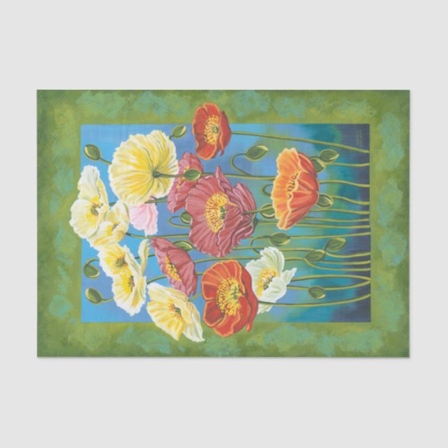 Papel De Seda Buquê na fronteira I (Frente )