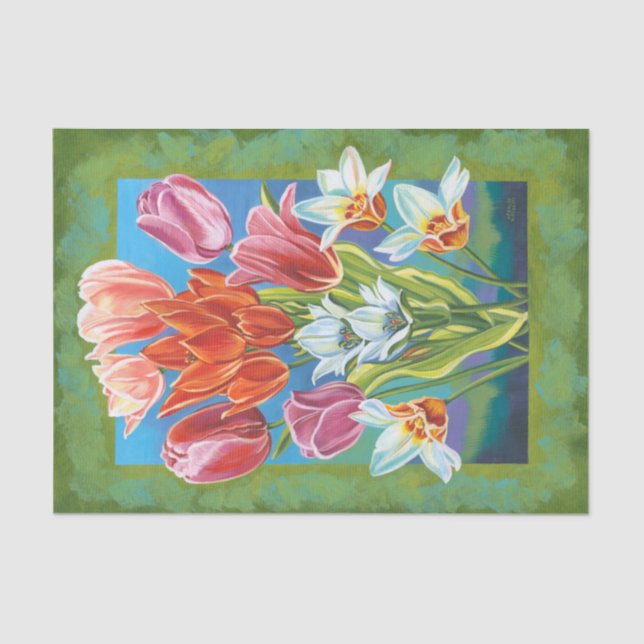 Papel De Seda Buquê na fronteira III (Frente )