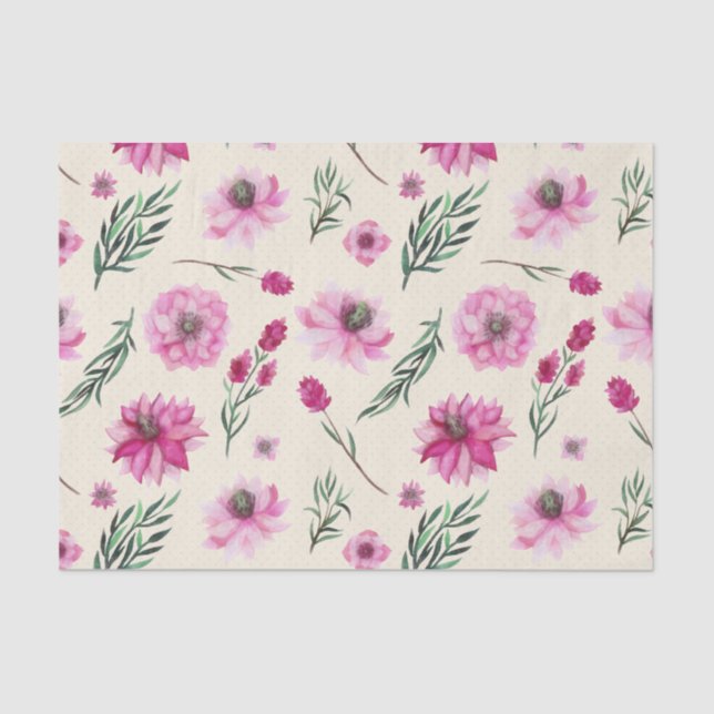 Papel De Seda Buquê rosa (Frente )