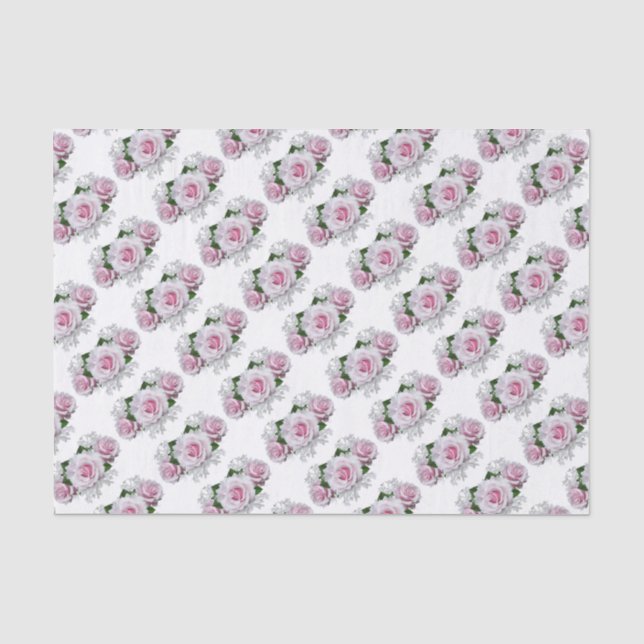 Papel De Seda Buquê rosa rosa rosa (Frente )