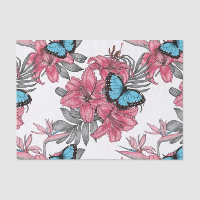 Papel De Seda Buquê tropical (Frente )