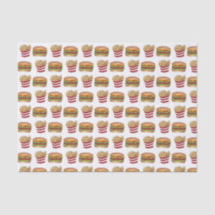 Papel De Seda Burger Clássico de Emparelhamento de Comidas Rápid