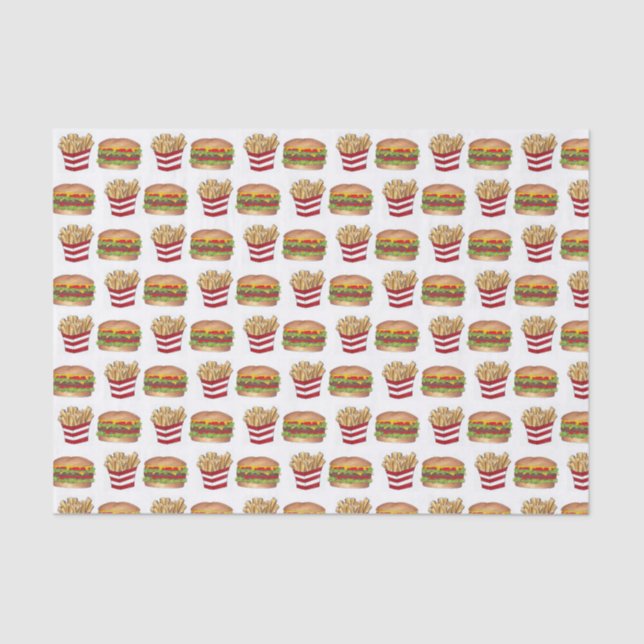 Papel De Seda Burger Clássico de Emparelhamento de Comidas Rápid (Frente )
