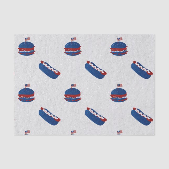 Papel De Seda Burger & Hot Dog Glitter (Frente )