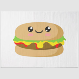 Papel De Seda Burger Kawaii