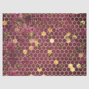 Papel De Seda Burgundy Bee Series Design