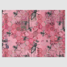 Papel De Seda Burgundy Bee Series Design Doze