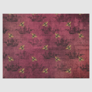 Papel De Seda Burgundy Bee Series Design quatro