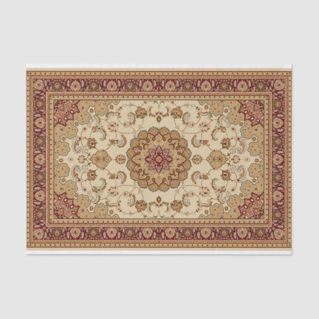 Papel De Seda Burgundy - Carpete Persa (Frente )