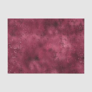 Papel De Seda Burgundy Glam Foil Glitter Damask