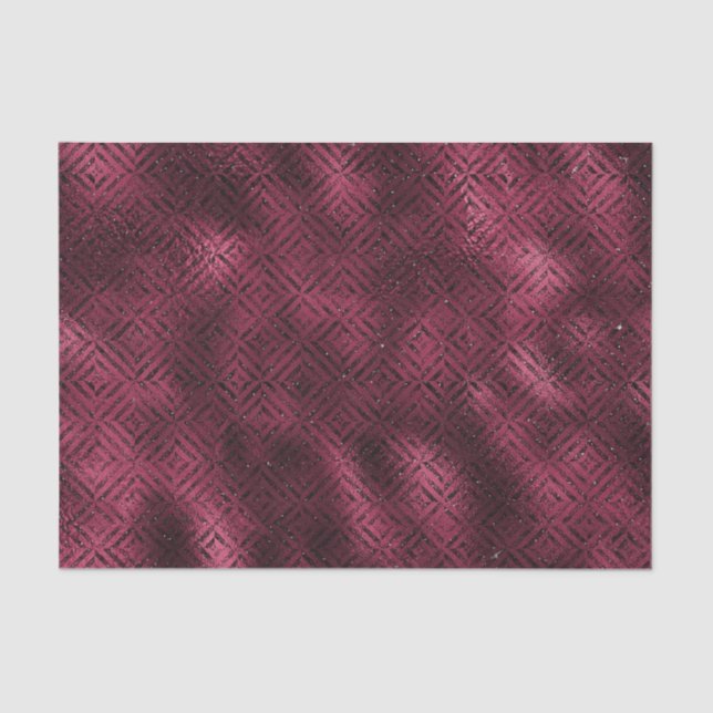 Papel De Seda Burgundy Glam Foil Glitter Diamond (Frente )