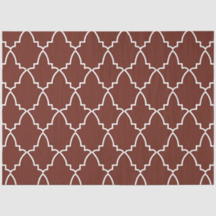 Papel De Seda Burgundy Marroquino Lattice Pattern