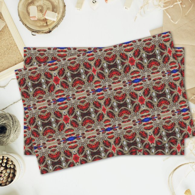 Papel De Seda burgundy vermelha elegante e sofisticada de ouro r (elegant sophisticated gold ruby red burgundy tissue paper)