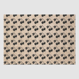 Papel De Seda Burlap e Cherries