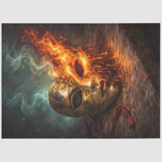 Papel De Seda Burning Venetian Mask Decoupage