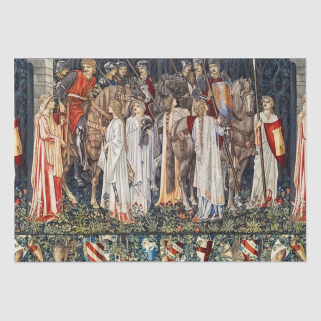 Papel De Seda Busca pelo Santo Graal, Armo, Partida dos Cavaleir (Frente )