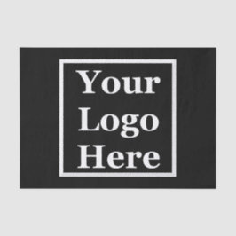 Papel De Seda Business Preto Seu Logotipo Aqui Modelo