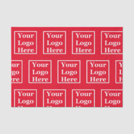 Papel De Seda Business Vermelho Seu Logotipo Aqui Modelo de Padr