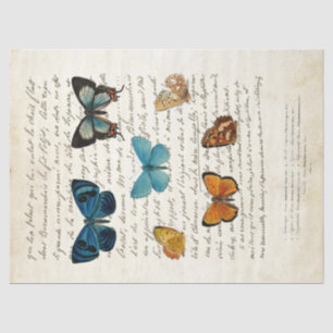 Papel De Seda Butterfly Vintage - Arte de Vintagem Francesa