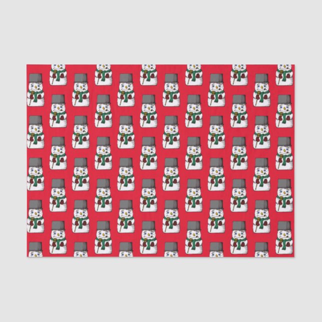 Papel De Seda Button Eyed Snowman (Frente )