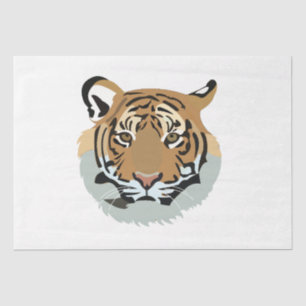Papel De Seda Cabeça de Tigre Face Animal Selvagem Tigre