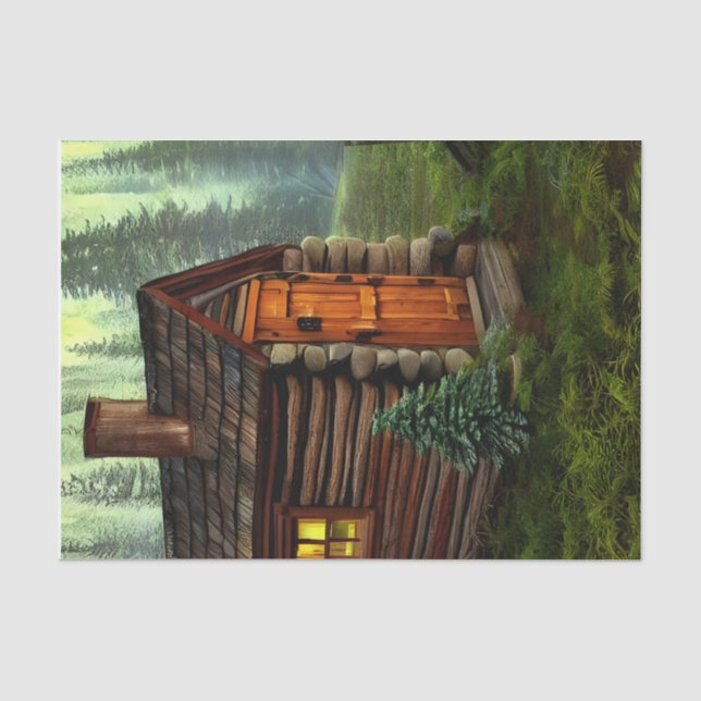 Papel De Seda Cabina abstrato Whimsical Little Hunting (Frente )