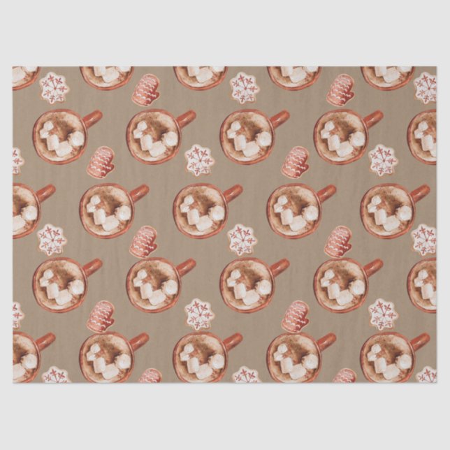 Papel De Seda Cacau E Biscoitos Russos Kraft (Frente )