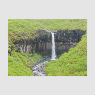 Papel De Seda Cachoeira Svartifoss em Skaftafell - Islândia