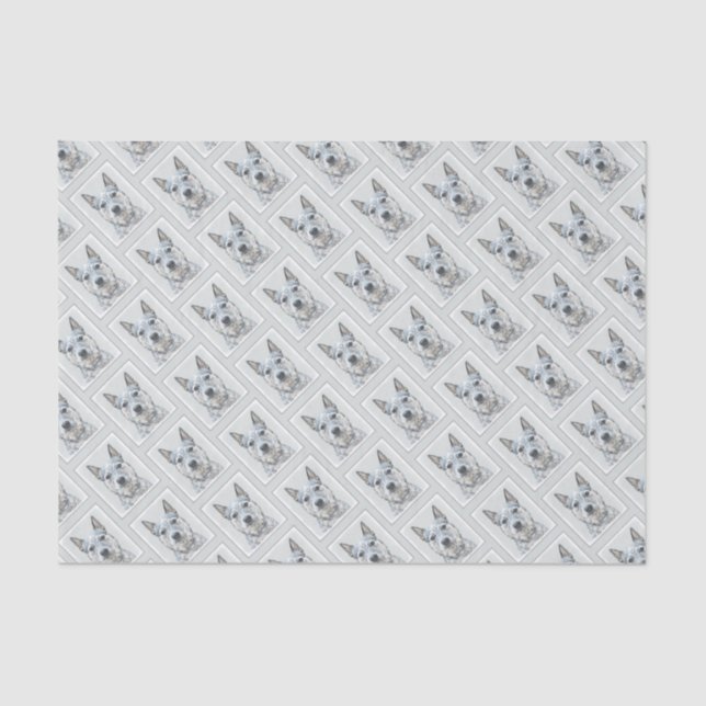 Papel De Seda Cachorro Australiano - Arte Cachorro Original Boni (Frente )