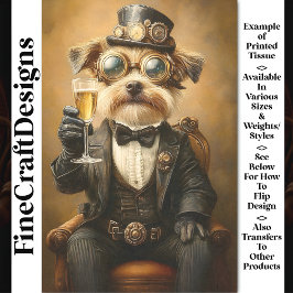 Papel De Seda Cachorro Bonito "Em Um Traje Brincando À Sua Disso