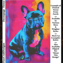 Cachorro Bulldog Francês Colorido Pop Art Decoupag