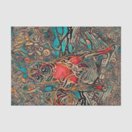 Papel De Seda Cachorro Chihuahua Fofo Arte Azul Turquesa Marrom 
