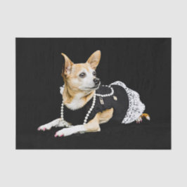 Papel De Seda Cachorro Chinhuahua Cachorro Tan Brown Negro Elega