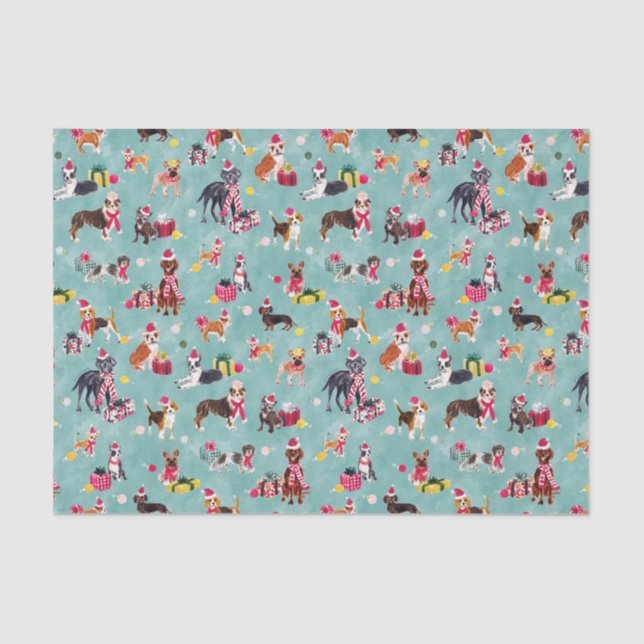 PAPEL DE SEDA CACHORRO DE NATAL (Frente )