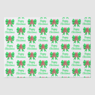 Papel De Seda Cachorro de Natal Francês e Arco Verde Branco